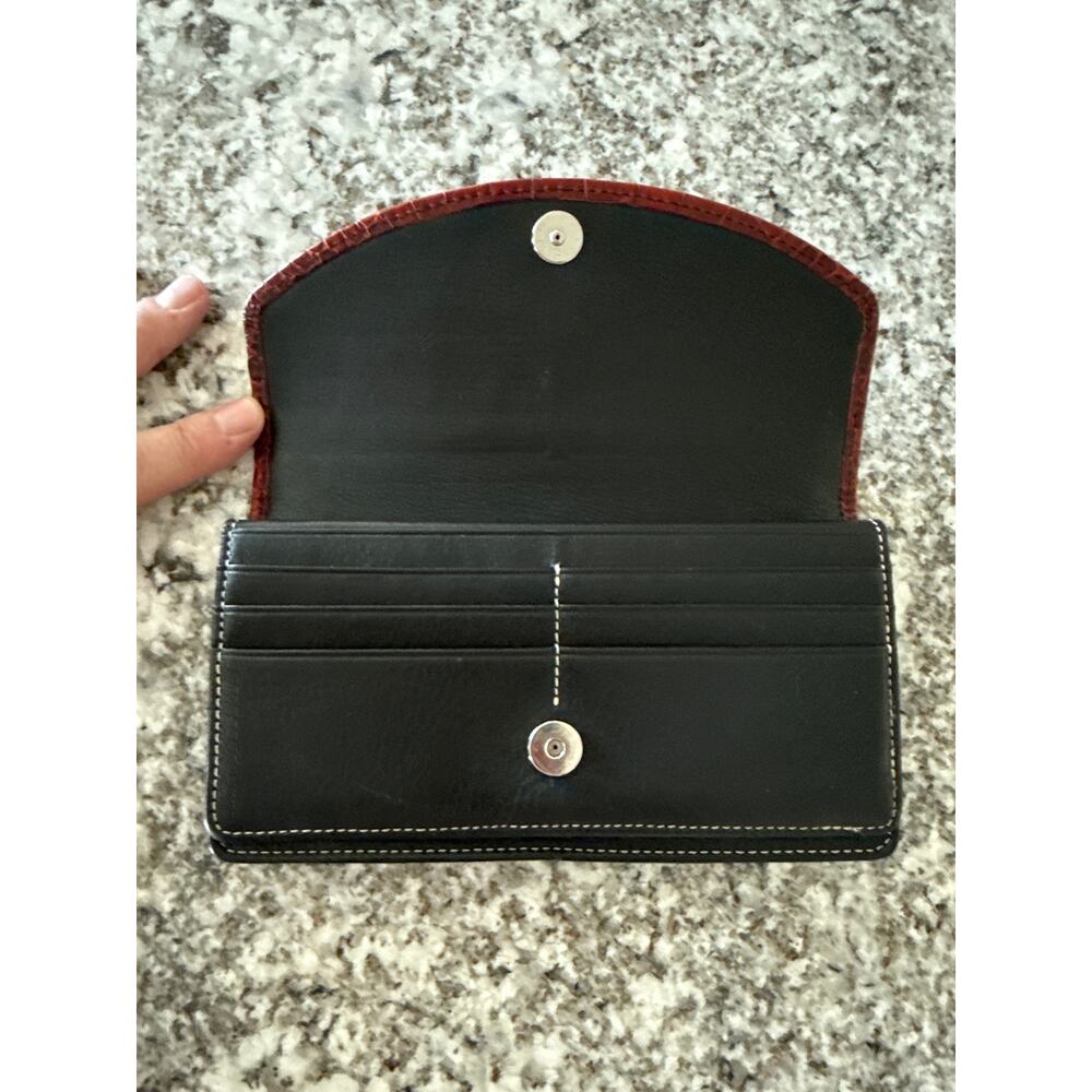 Brighton black and burgundy wallet - Picture 2 of 5